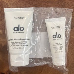 Alo Yoga Glow System Sunscreen and face moisturizer